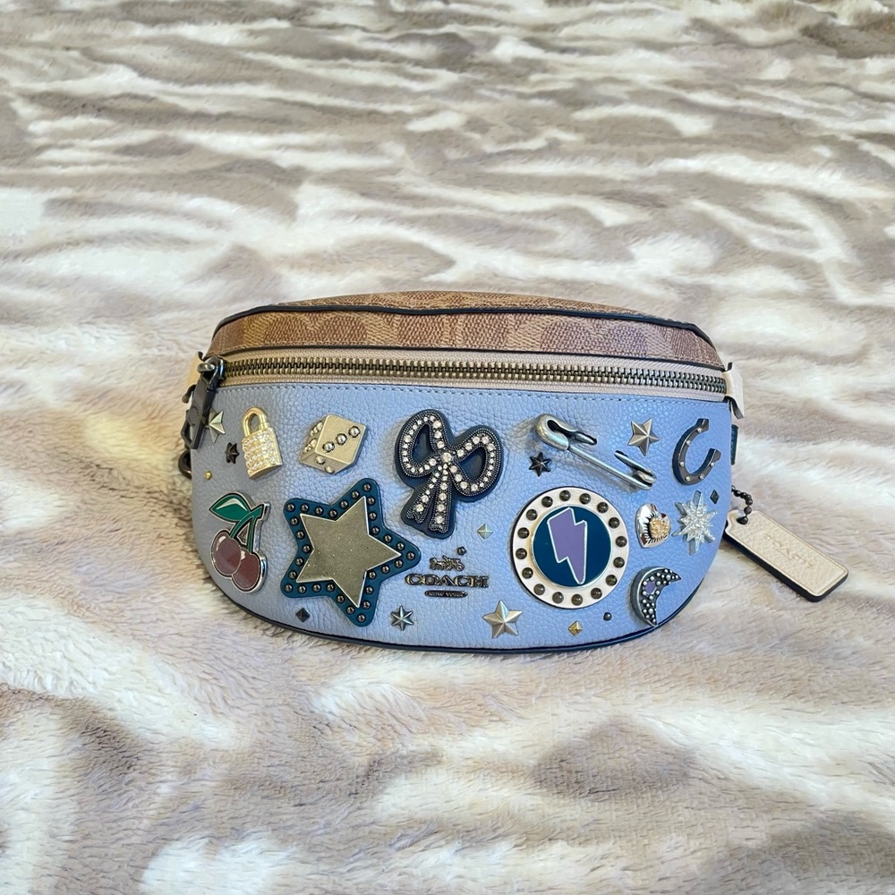 Coach Souvenir Pins Leather Belt Bag